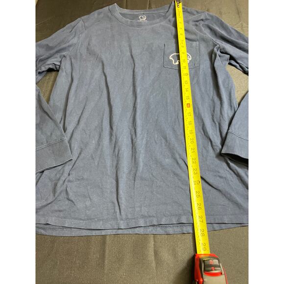 Ivory Ella Navy Cheerleader Elephant Long Sleeve Organic Shirt Size XL Women's - Picture 7 of 7